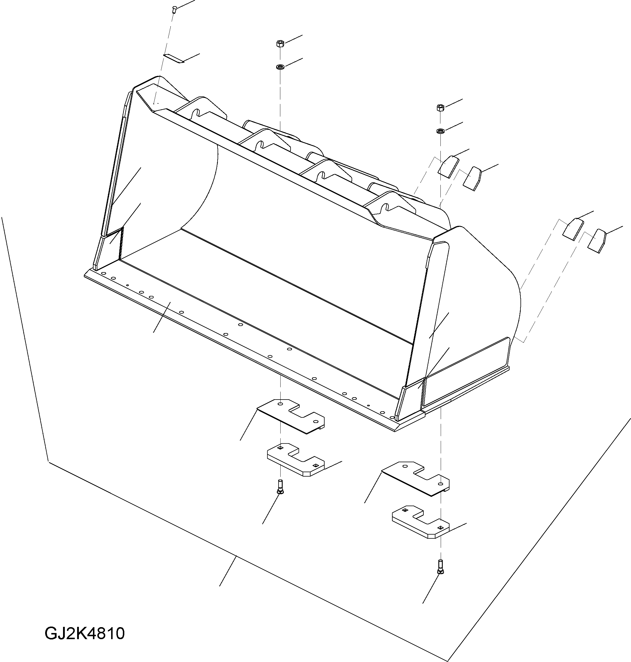 Схема запчастей Komatsu WA200PZ-6 - КОВШ (.CBM) (БЕЗ TEETH) (ТИП B) T РАБОЧЕЕ ОБОРУДОВАНИЕ