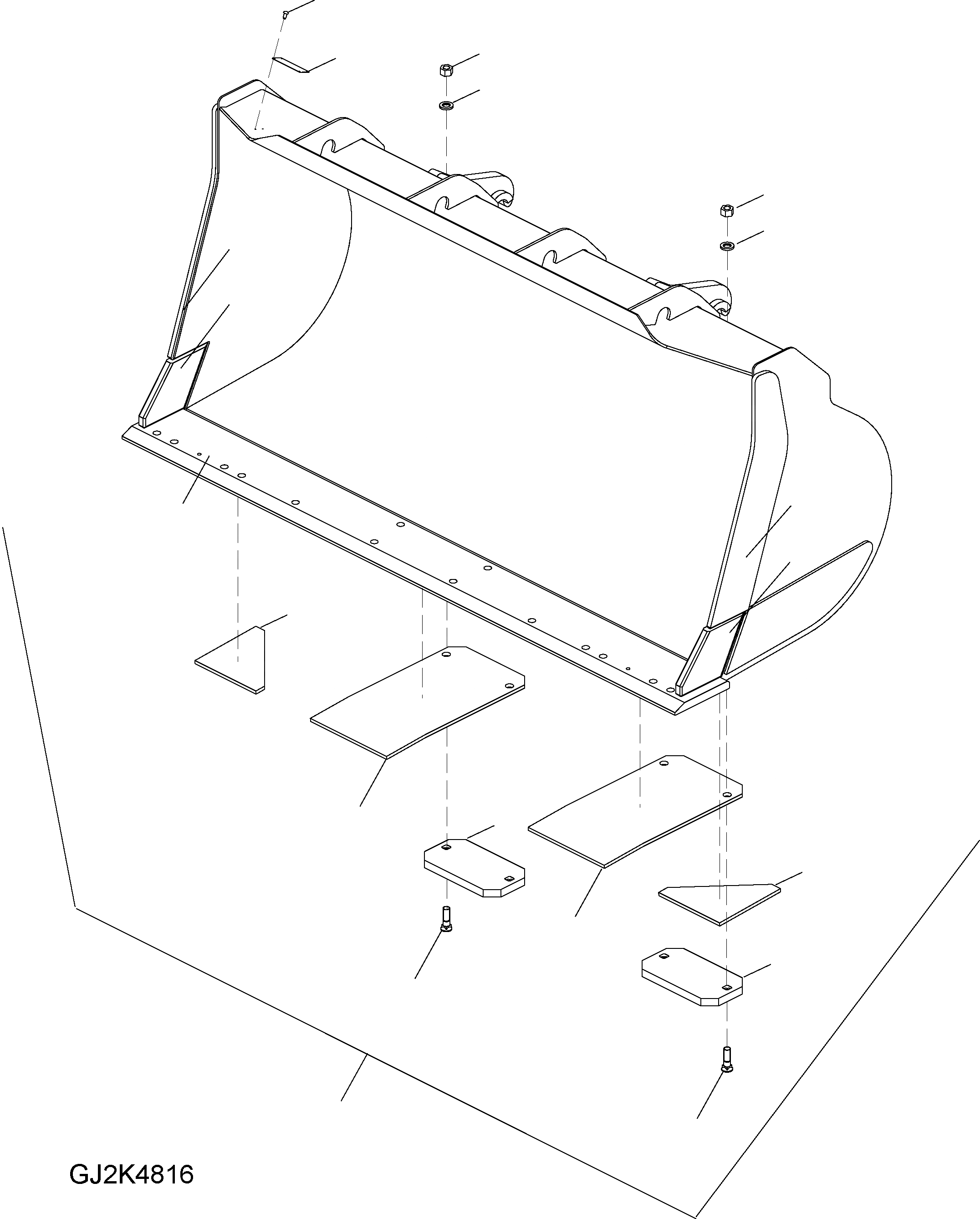 Схема запчастей Komatsu WA200PZ-6 - КОВШ (.9CBM) (БЕЗ TEETH) (ТИП QC-C) T РАБОЧЕЕ ОБОРУДОВАНИЕ