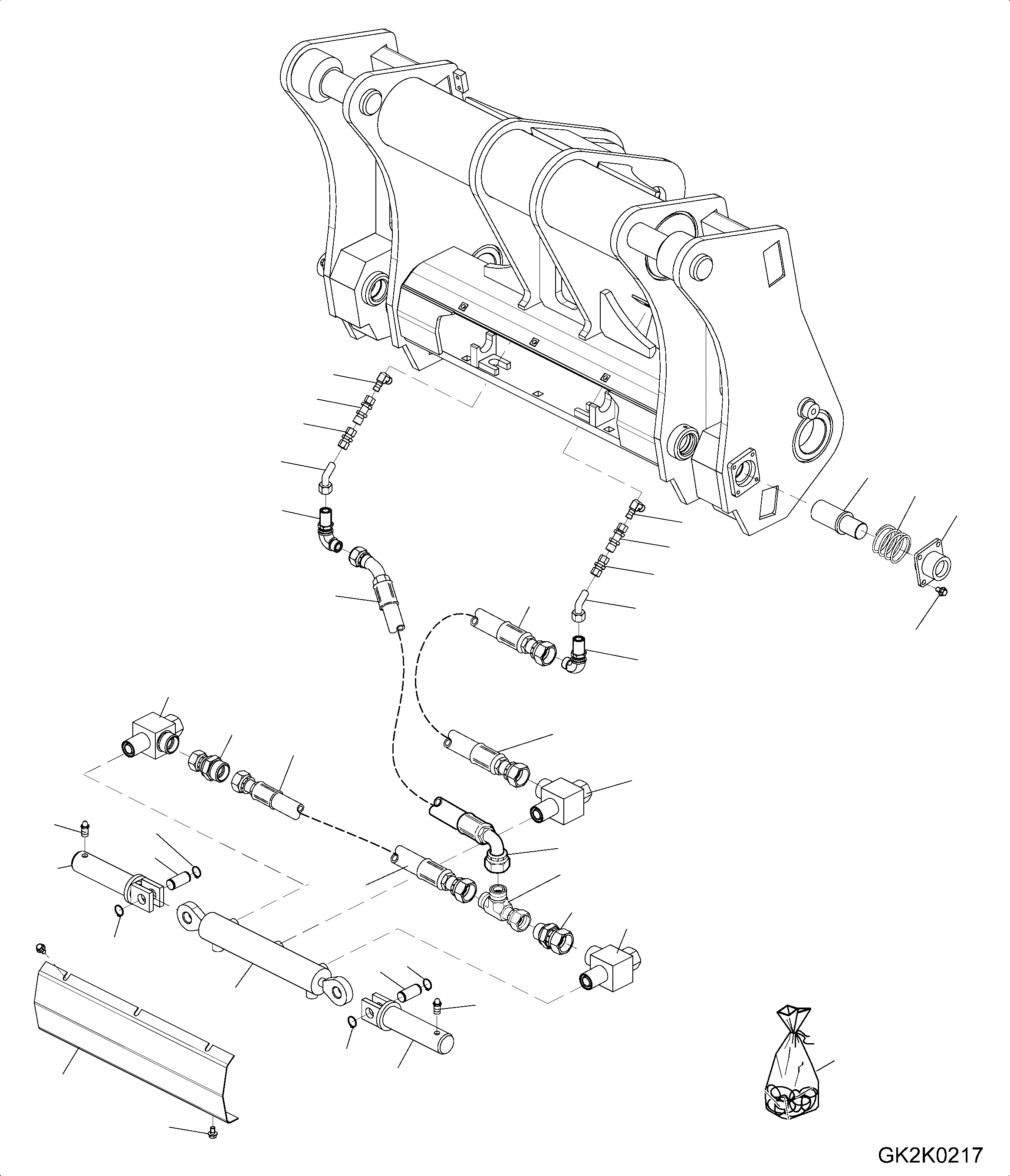 Схема запчастей Komatsu WA200PZ-6 - БЫСТРОСЪЕМН. МЕХ-М (ВНУТР. ЧАСТИ) T РАБОЧЕЕ ОБОРУДОВАНИЕ