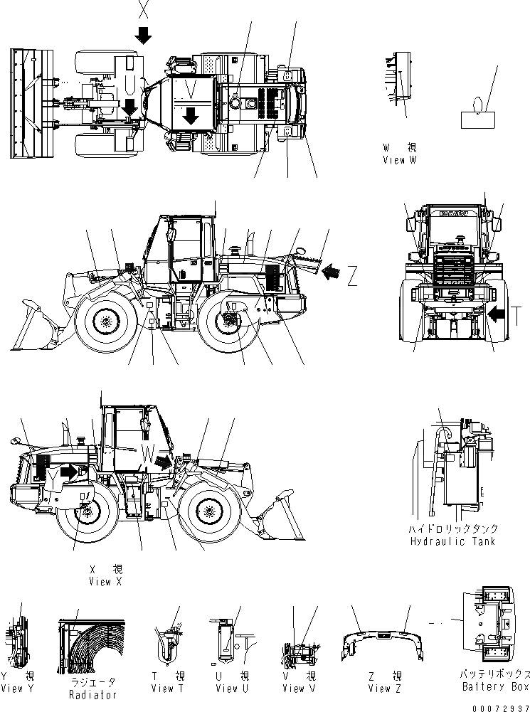 Схема запчастей Komatsu WA200PZ-6 - МАРКИРОВКА (ДЛЯ США И PUERTO RICO) (/)(№7-) МАРКИРОВКА