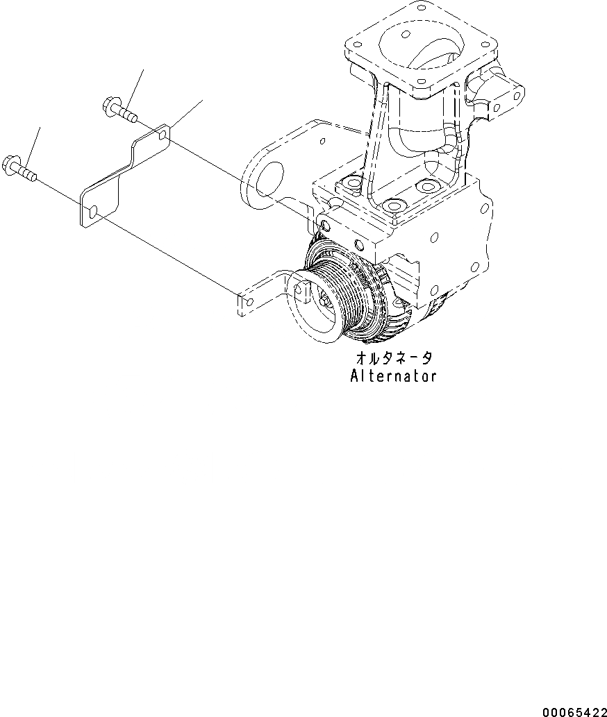 Схема запчастей Komatsu WA200PZ-6 - ПРИВОД ГЕНЕРАТОРА РЕМЕНЬ ЧАСТИ КОРПУСА (ДЛЯ AMP.) (ГЕНЕРАТОР) AA ДВИГАТЕЛЬ