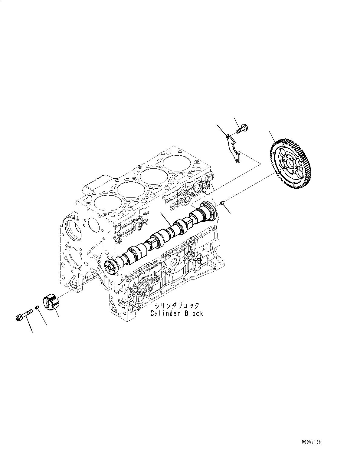 Схема запчастей Komatsu WA200PZ-6 - ЧАСТИ PERДЛЯMANCE (РАСПРЕДВАЛ) AA ДВИГАТЕЛЬ