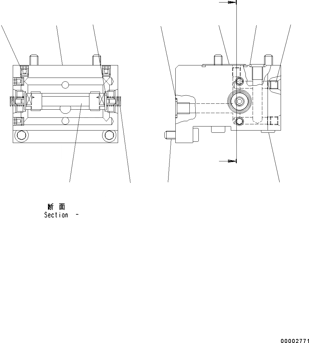 Схема запчастей Komatsu WA200PZ-6 - HYDROSTATIC ТРАНСМИССИЯ (ВНУТР. ЧАСТИ) (НАСОС) (/) F POWER TRANSMITTING СИСТЕМА