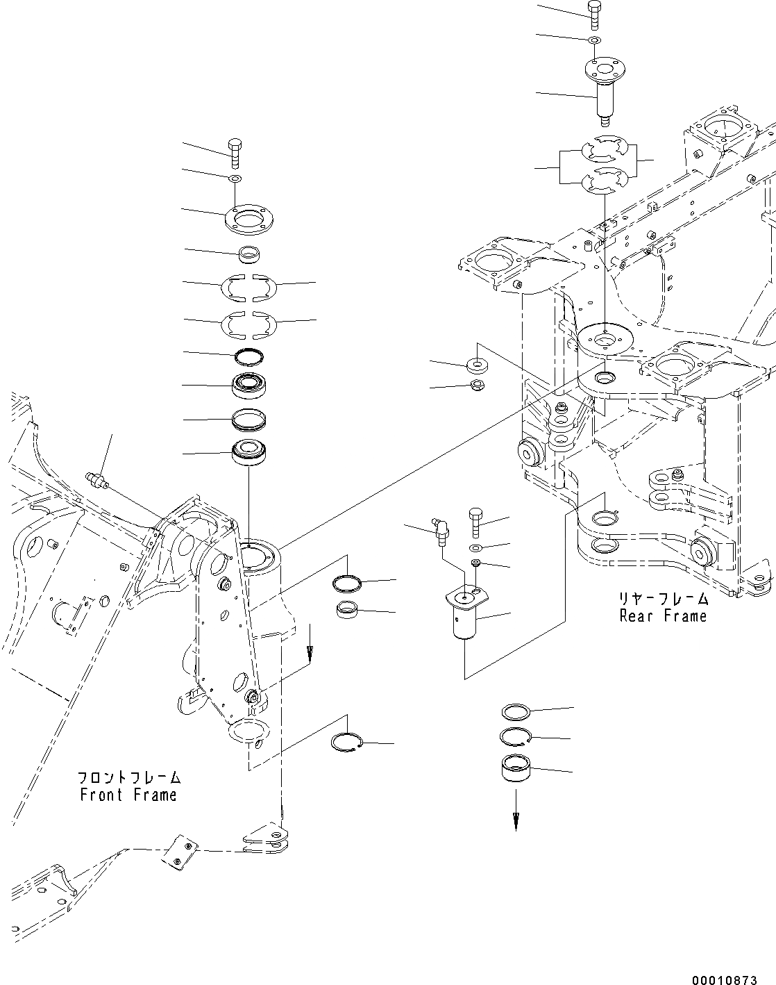 Схема запчастей Komatsu WA200PZ-6 - HINGE ПАЛЕЦ J РАМА И ITS КОМПОНЕНТЫ