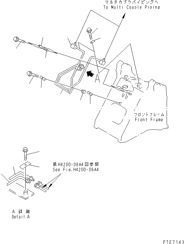 Схема запчастей Komatsu WA250-3-SN - ГИДРОЛИНИЯ (СОЕДИНИТ. УСТР-ВО) (/) ГИДРАВЛИКА