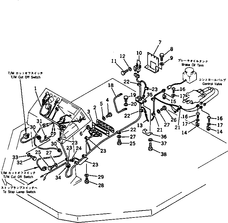 Схема запчастей Komatsu WA250-1 - ЭЛЕКТРИКА (ОСНОВН. ЛИНИЯ) (ДЛЯ CLUSTER GAUGE) КОМПОНЕНТЫ ДВИГАТЕЛЯ И ЭЛЕКТРИКА