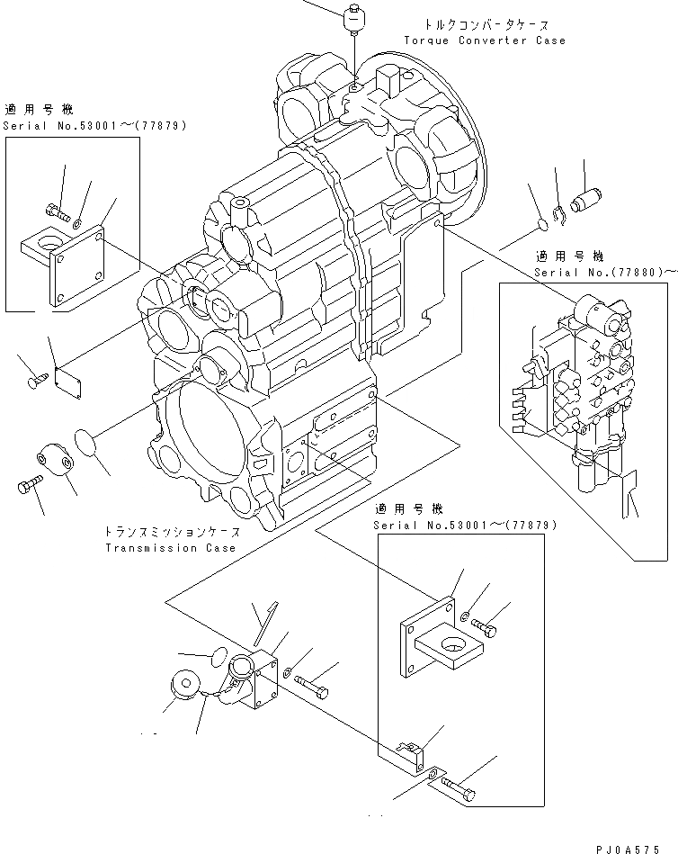 Схема запчастей Komatsu WA250-3 - ТРАНСМИССИЯ (ОНОСЯЩИЕСЯ К НЕЙ ЧАСТИ)(/) СИЛОВАЯ ПЕРЕДАЧА