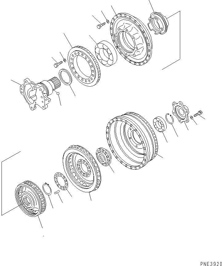 Схема запчастей Komatsu WA250-3 - ГИДРОТРАНСФОРМАТОР СИЛОВАЯ ПЕРЕДАЧА