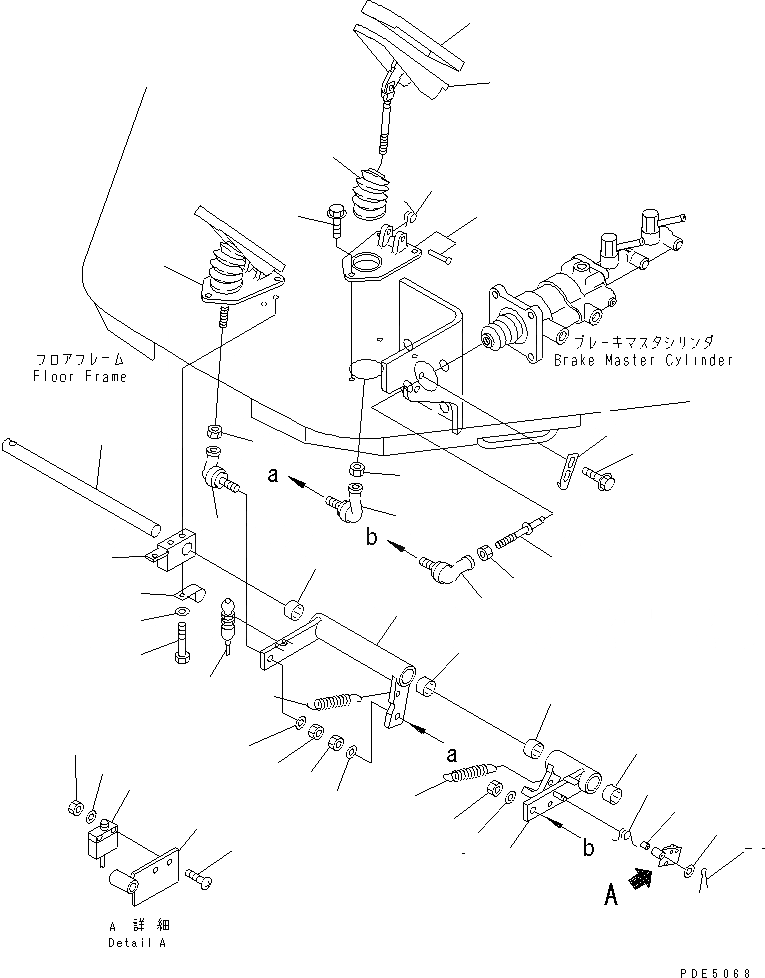 Схема запчастей Komatsu WA250-3 - УПРАВЛ-Е ТОРМОЗОМ (МЕХАНИЗМ) OPERATIORS ОБСТАНОВКА И СИСТЕМА УПРАВЛЕНИЯ