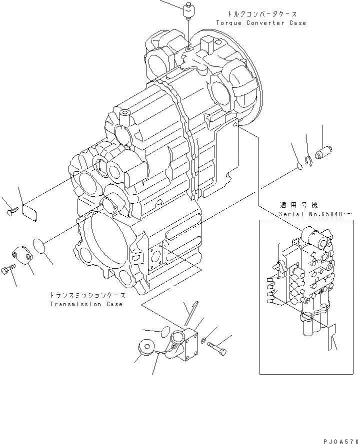 Схема запчастей Komatsu WA250-3 - ТРАНСМИССИЯ (ОНОСЯЩИЕСЯ К НЕЙ ЧАСТИ)(ДЛЯ ЭКСТРЕННОГО УПРАВЛЕНИЯ) ТРАНСМИССИЯ