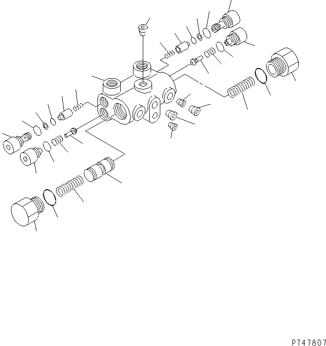 Схема запчастей Komatsu WA250-3 - РУЛЕВ. УПРАВЛЕНИЕ ЛИНИЯ (ПОДУШКИ КЛАПАН) ГИДРАВЛИКА