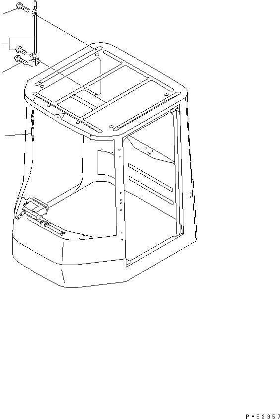 Схема запчастей Komatsu WA250-3 - КАБИНА ROPS (АНТЕННА И COVER) КАБИНА ОПЕРАТОРА И СИСТЕМА УПРАВЛЕНИЯ