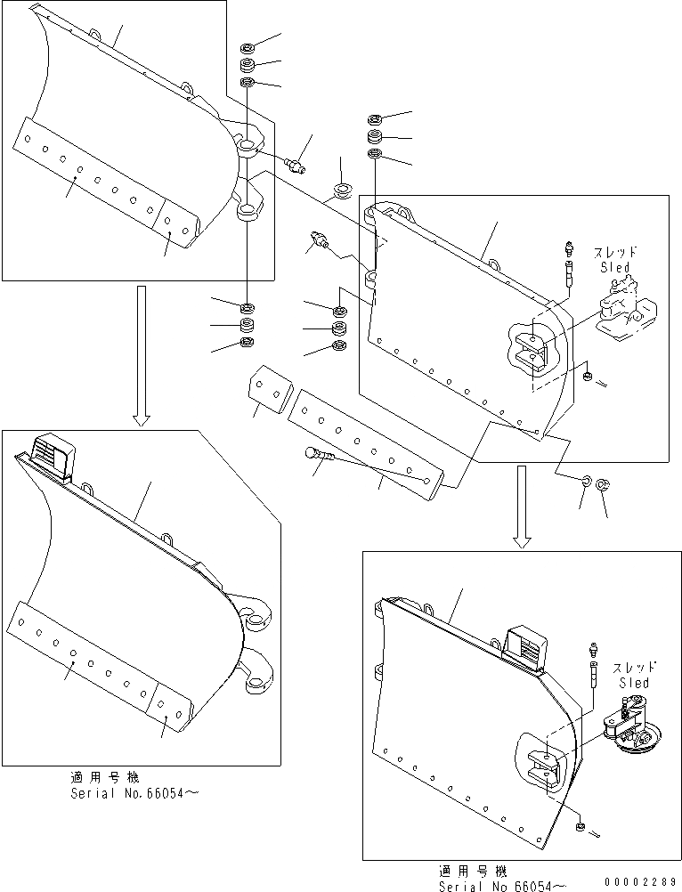 Схема запчастей Komatsu WA250-3 - ОТВАЛ (MULTI ОТВАЛ) РАБОЧЕЕ ОБОРУДОВАНИЕ