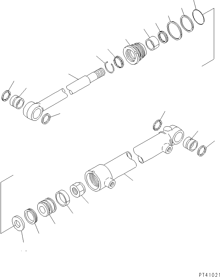 Схема запчастей Komatsu WA250-3 - БОКОВ. СДВИГ ЦИЛИНДР (ДЛЯ БОКОВ. СДВИГ¤ PITCH И ANGLE SNOW PНИЗ.)(№-) ОСНОВН. КОМПОНЕНТЫ И РЕМКОМПЛЕКТЫ