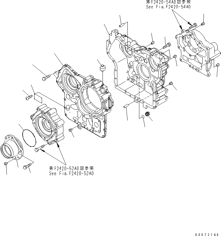 Схема запчастей Komatsu WA250-5 - ПЕРЕДАЧА (/) (КОРПУС) ТРАНСМИССИЯ