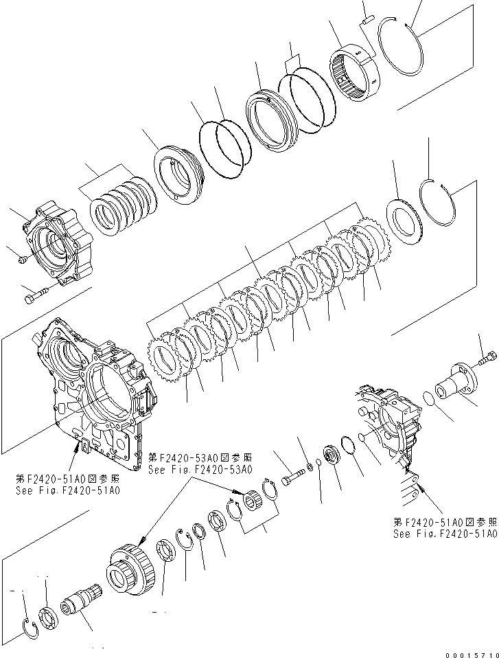 Схема запчастей Komatsu WA250-5 - ПЕРЕДАЧА (/) (МУФТА КОЖУХ) ТРАНСМИССИЯ