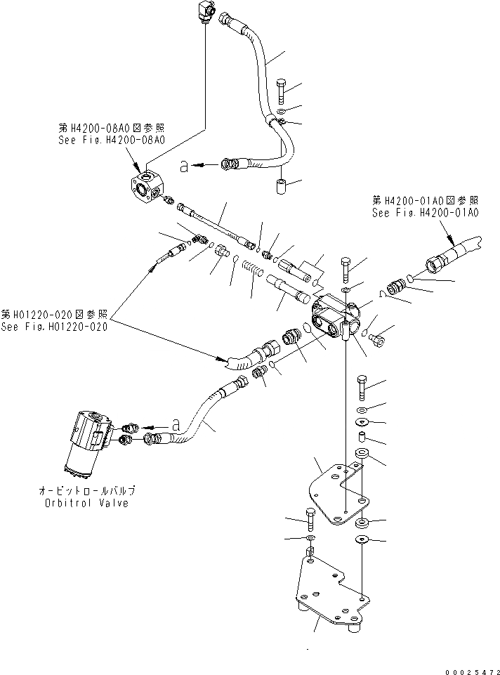 Схема запчастей Komatsu WA250-5 - КЛАПАН РУЛЕВОГО УПРАВЛЕНИЯ ГИДРАВЛИКА