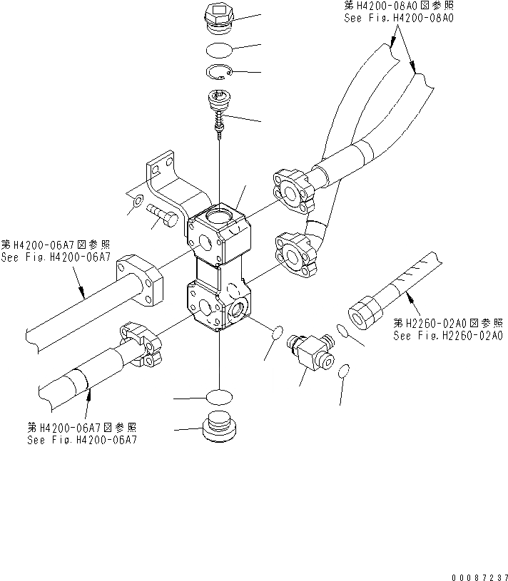 Схема запчастей Komatsu WA250-5 - ГИДРОЛИНИЯ (КЛАПАН) (ДЛЯ EC REGULATION) ГИДРАВЛИКА