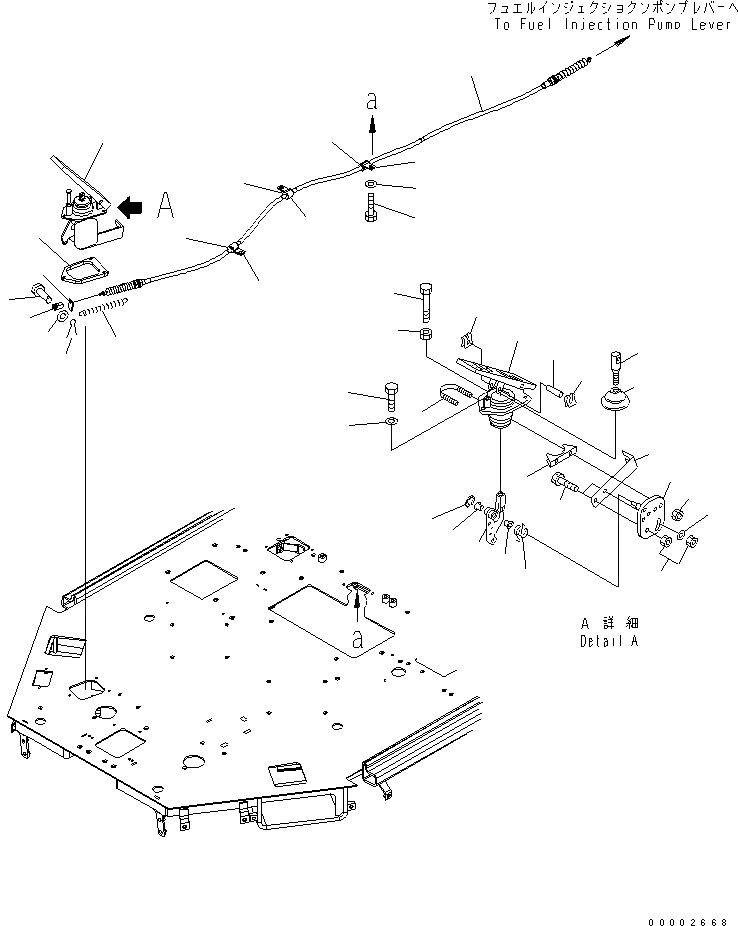 Схема запчастей Komatsu WA250-5 - ПОЛ (УПРАВЛ-Е ДВИГАТЕЛЕМLER) КАБИНА ОПЕРАТОРА И СИСТЕМА УПРАВЛЕНИЯ