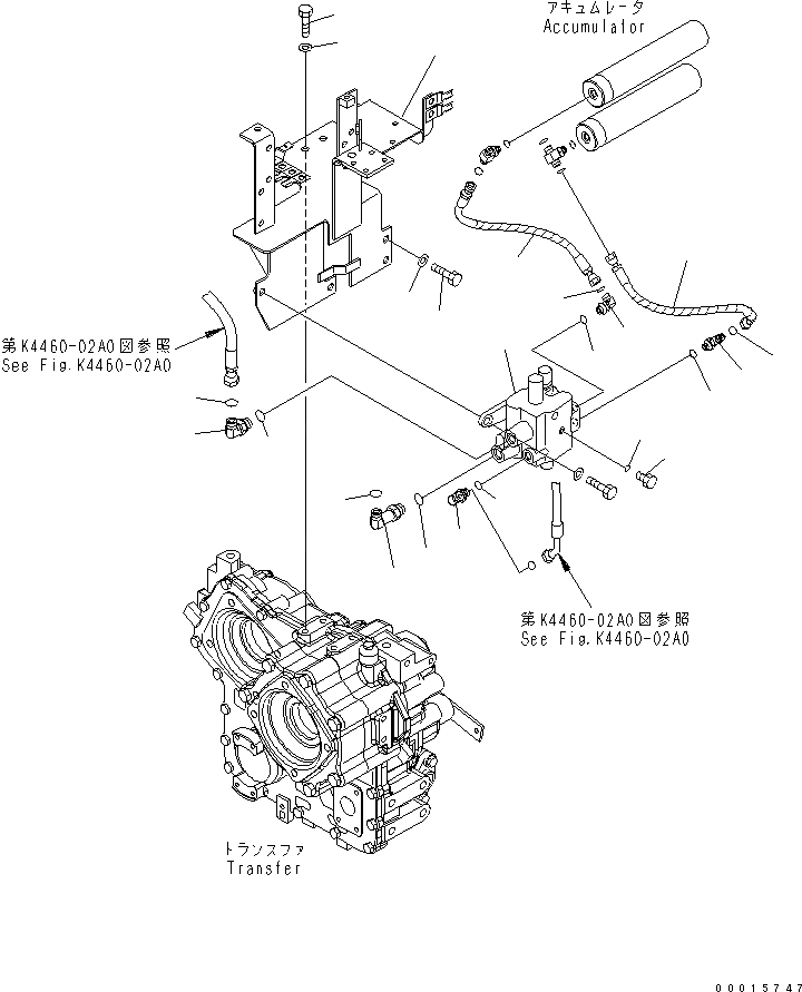 Схема запчастей Komatsu WA250-5 - УПРАВЛ-Е ТОРМОЗОМ (ЗАГРУЗОЧН. КЛАПАН) КАБИНА ОПЕРАТОРА И СИСТЕМА УПРАВЛЕНИЯ