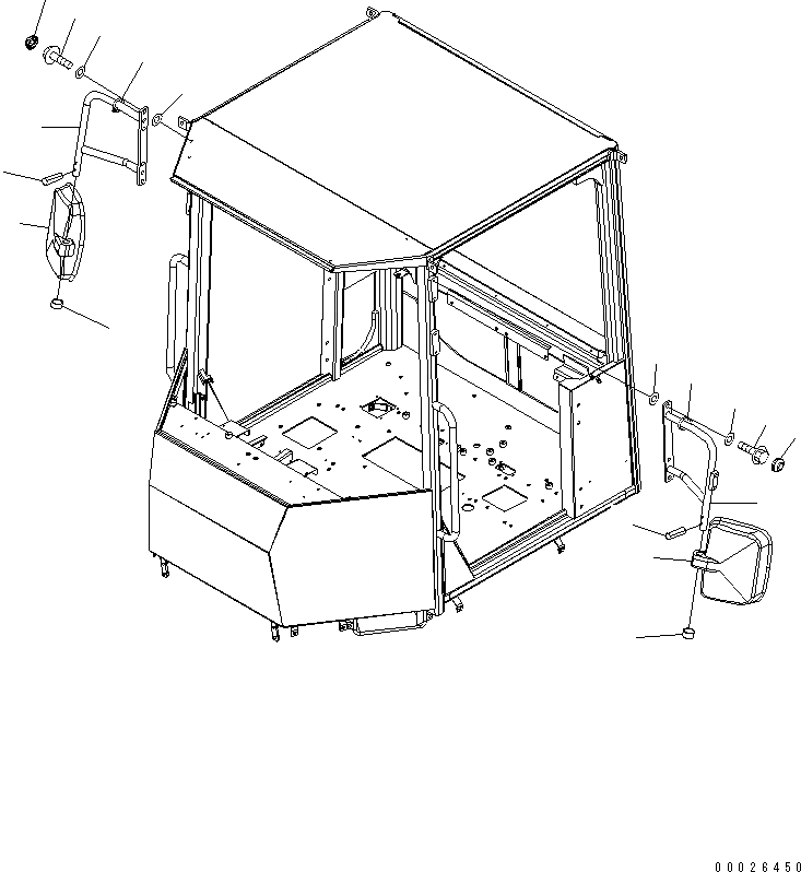 Схема запчастей Komatsu WA250-5 - ЗЕРКАЛА(ДЛЯ СИСТЕМА ROPS) ЧАСТИ КОРПУСА