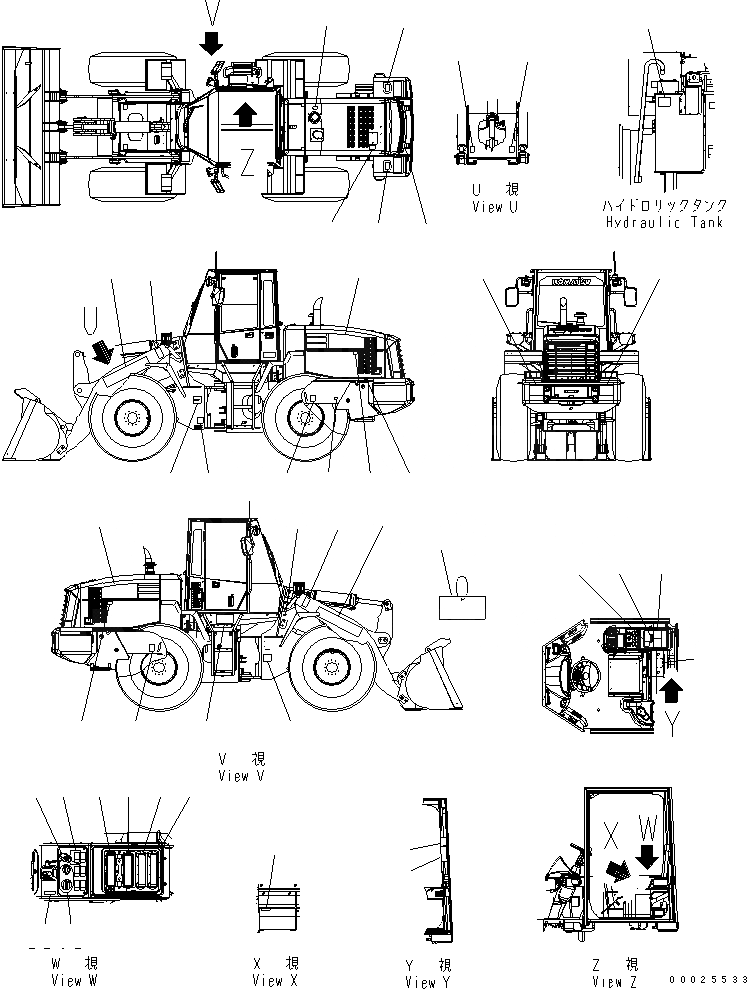 Схема запчастей Komatsu WA250-5 - МАРКИРОВКА (ИСПАНИЯ) МАРКИРОВКА