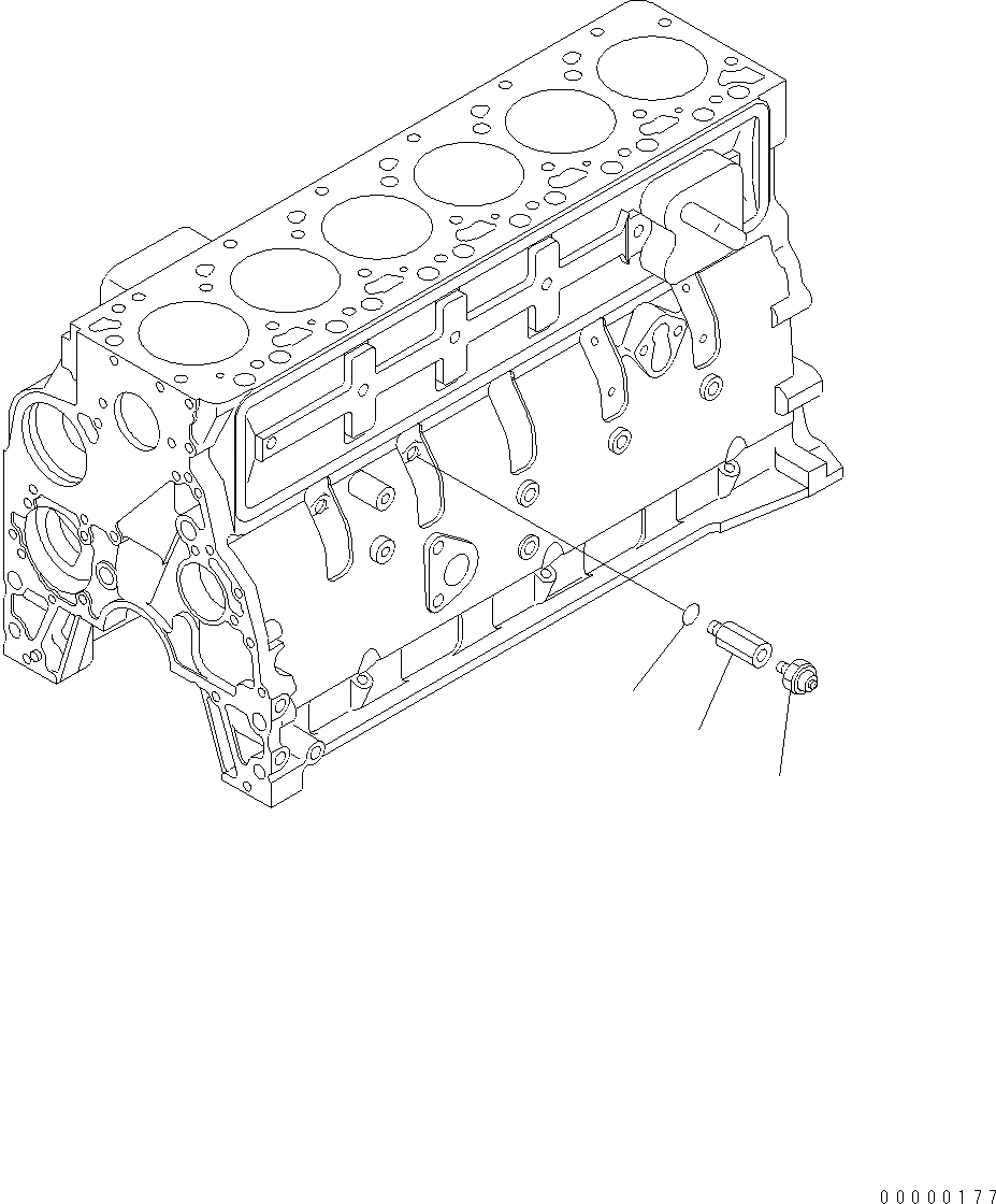 Схема запчастей Komatsu WA250-5 - МАСЛ. PRESSURE ПЕРЕКЛЮЧАТЕЛЬ AA ДВИГАТЕЛЬ