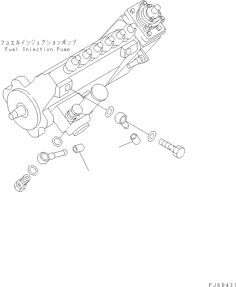 Схема запчастей Komatsu WA250-5 - ТОПЛИВН. ВХОДН. И ВЫПУСКН. БЛОК КРЫШКА AA ДВИГАТЕЛЬ