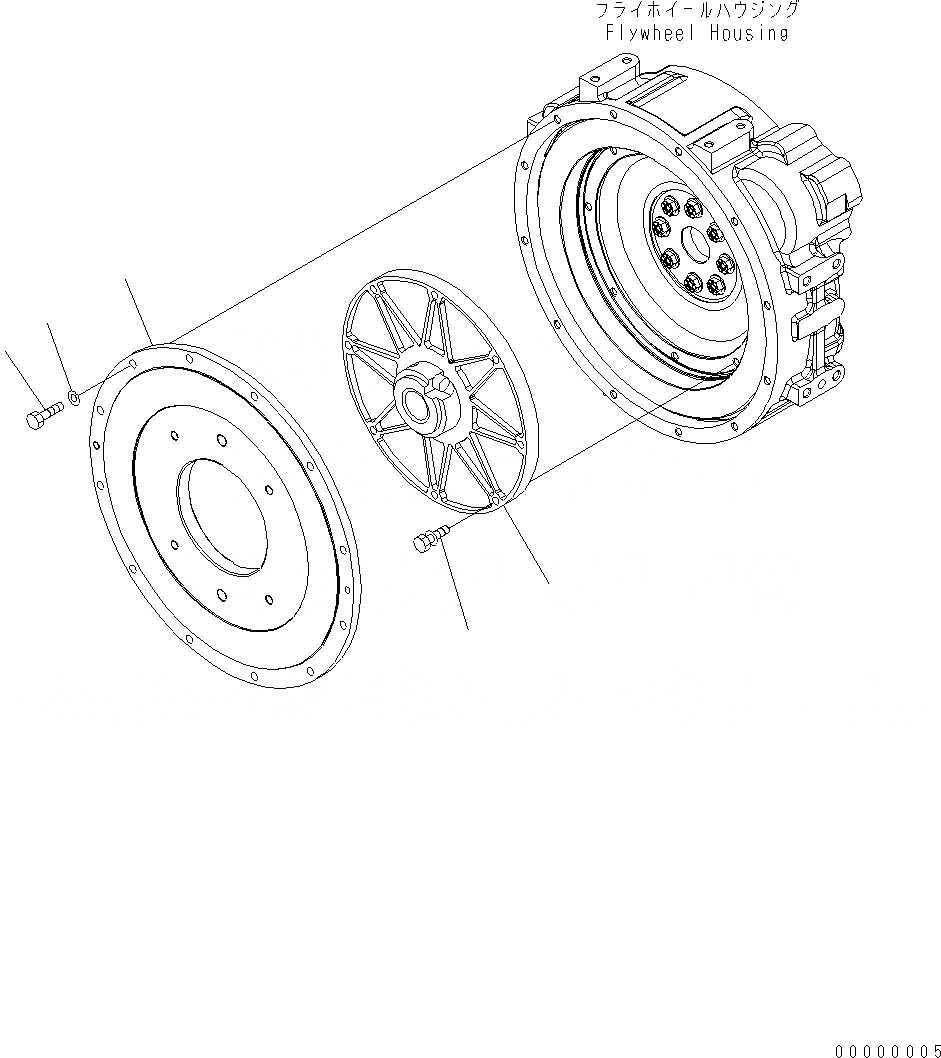 Схема запчастей Komatsu WA250-5 - ДЕМПФЕР B КОМПОНЕНТЫ ДВИГАТЕЛЯ