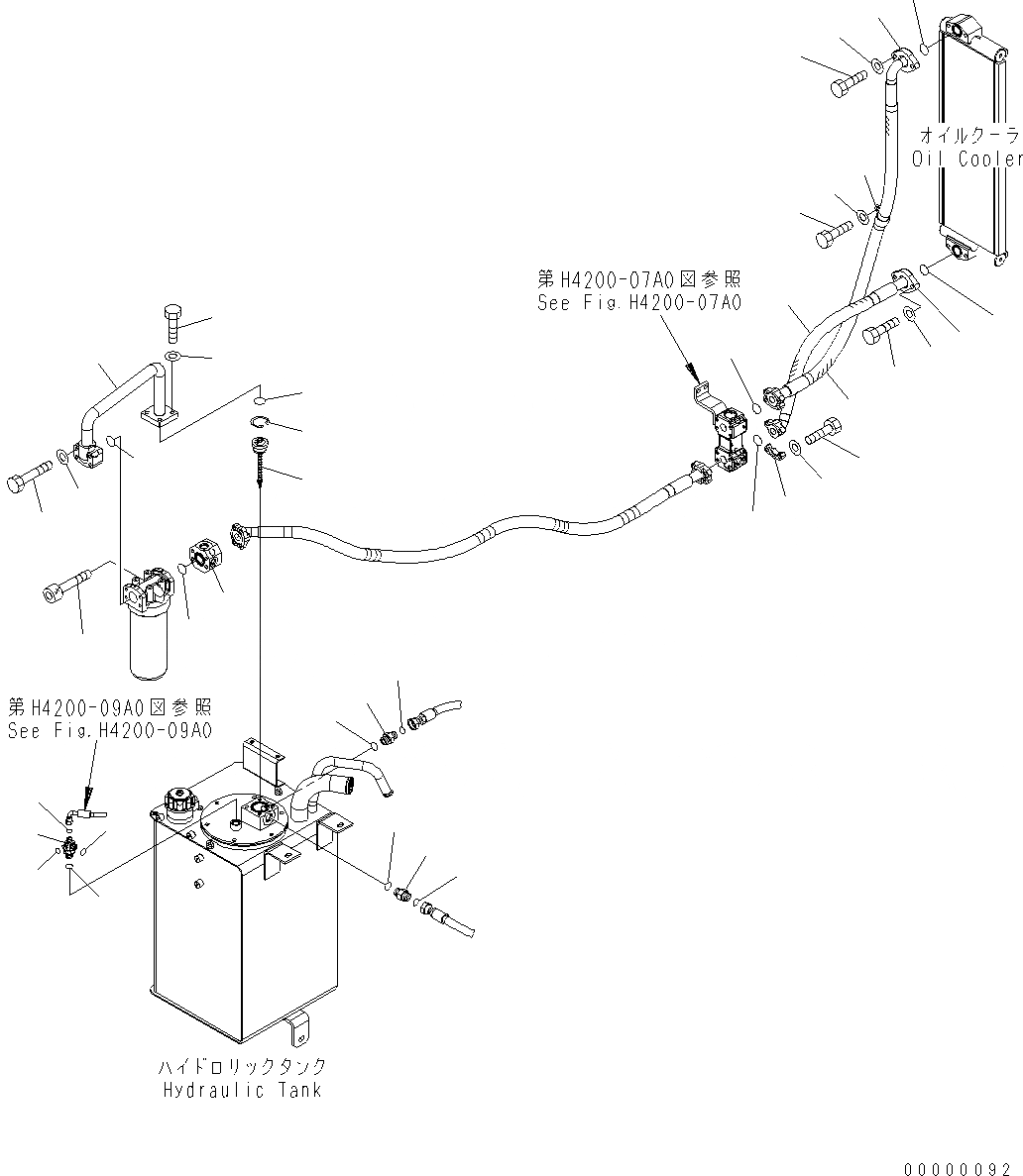 Схема запчастей Komatsu WA250-5 - ГИДРОЛИНИЯ (ВОЗВРАТ. ЛИНИЯ) (МАСЛООХЛАДИТЕЛЬ) H ГИДРАВЛИКА