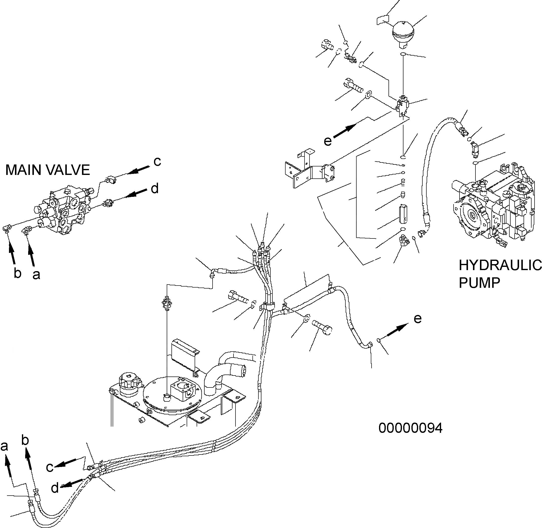 Схема запчастей Komatsu WA250-5 - ГИДРОЛИНИЯ (АККУМУЛЯТОР СЕКЦ.) H ГИДРАВЛИКА