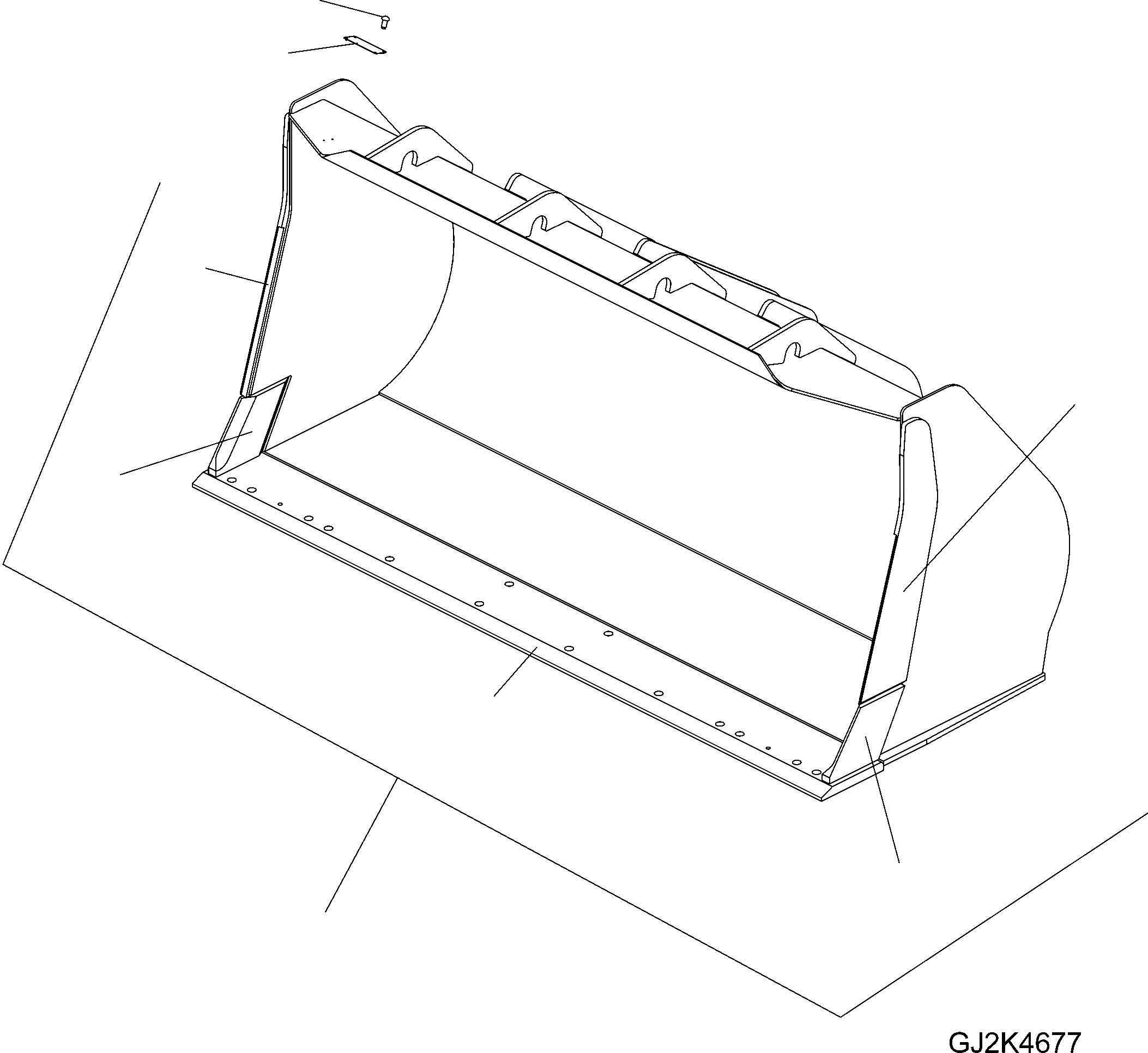 Схема запчастей Komatsu WA250-5 - КОВШ .M (БЕЗ TEETH) (A-ТИП) T РАБОЧЕЕ ОБОРУДОВАНИЕ