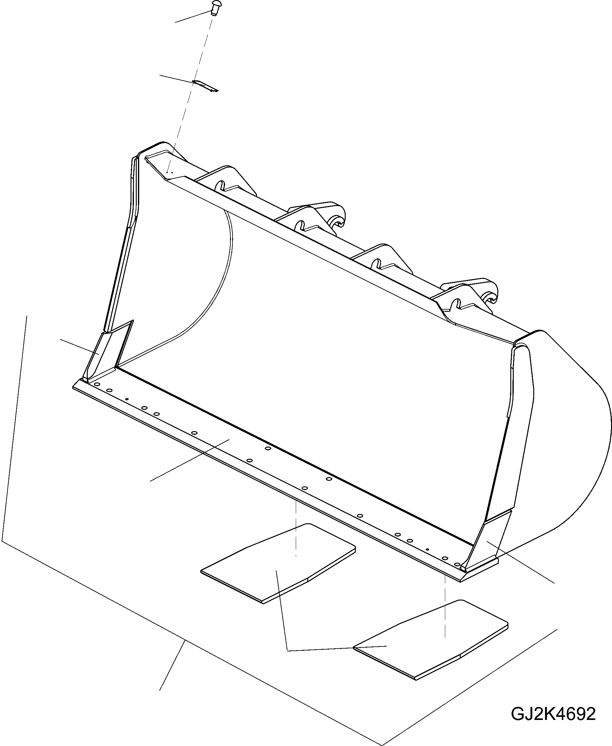 Схема запчастей Komatsu WA250-5 - КОВШ .M (БЕЗ TEETH) (ТИП QC-C) T РАБОЧЕЕ ОБОРУДОВАНИЕ