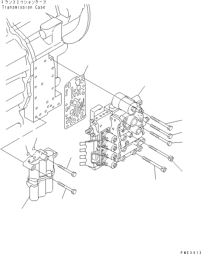 Схема запчастей Komatsu WA250L-3 - КЛАПАН УПРАВЛЕНИЯ ТРАНСМИССИЕЙ (/) (КРЕПЛЕНИЕ) СИЛОВАЯ ПЕРЕДАЧА