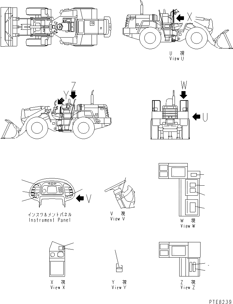 Схема запчастей Komatsu WA250L-3 - ПОЛ ТАБЛИЧКИ (С OPERATING ТАБЛИЧКИ)(№-) OPERATIORS ОБСТАНОВКА И СИСТЕМА УПРАВЛЕНИЯ