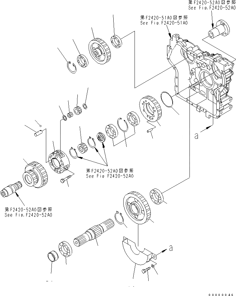 Схема запчастей Komatsu WA250L-5 - ПЕРЕДАЧА (/) (ПРИВОД) ТРАНСМИССИЯ