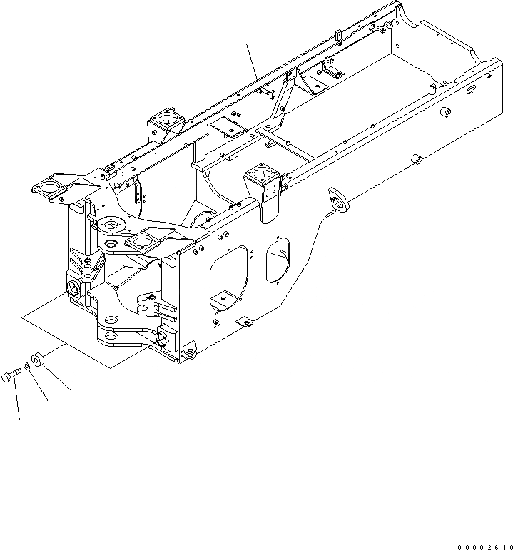 Схема запчастей Komatsu WA250PTL-5 - ЗАДН. РАМА ОСНОВНАЯ РАМА И ЕЕ ЧАСТИ