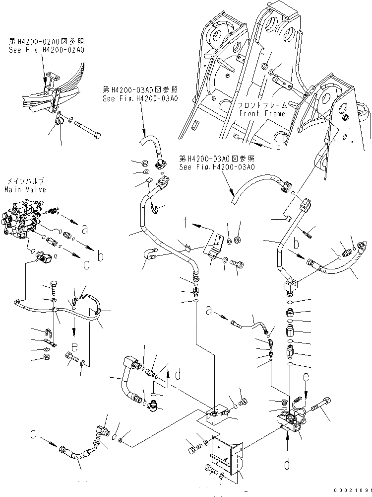 Схема запчастей Komatsu WA250PT-5 - ГИДРОЛИНИЯ (КОВШ КЛАПАН ЛИНИЯ) ГИДРАВЛИКА