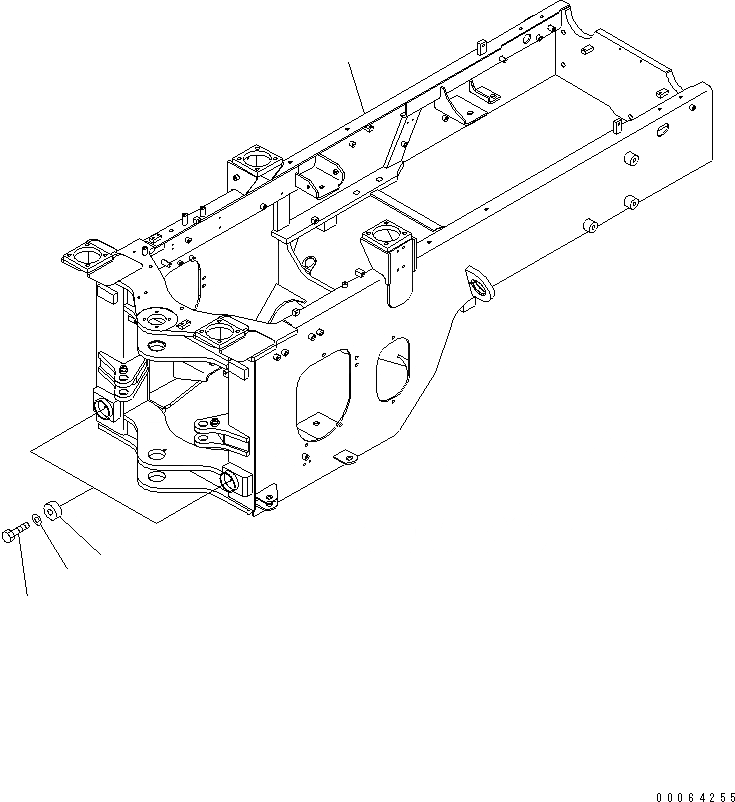 Схема запчастей Komatsu WA250PZ-6 - ЗАДН. РАМА (ДЛЯ ДОПОЛН. ПРОТИВОВЕС)(№7-) ОСНОВНАЯ РАМА И ЕЕ ЧАСТИ