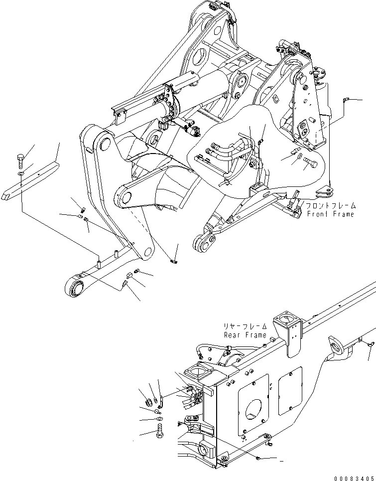 Схема запчастей Komatsu WA250PZ-6 - УДАЛЕННАЯ СМАЗКА (С АВТОМАТИЧ. СМАЗКОЙ) (/)(№7-) ОСНОВНАЯ РАМА И ЕЕ ЧАСТИ