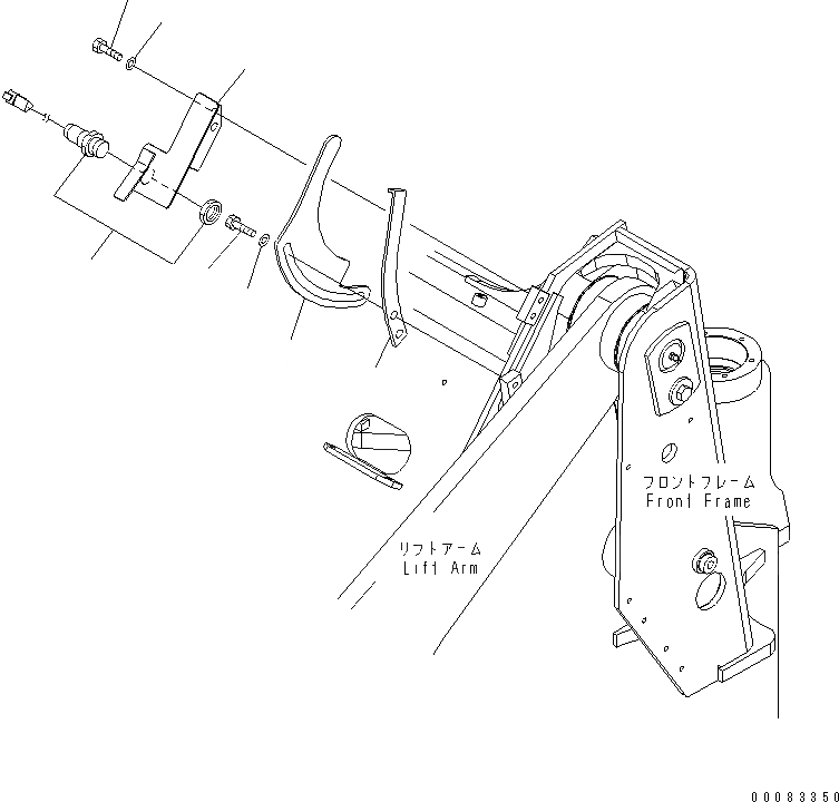 Схема запчастей Komatsu WA250PZ-6 - РУКОЯТЬ И BELL CRANK (МЕХАНИЗМ ОСТАНОВКИ СТРЕЛЫ) (ДЛЯ АВТОМАТИЧ. СМАЗ.)(№7-) РАБОЧЕЕ ОБОРУДОВАНИЕ