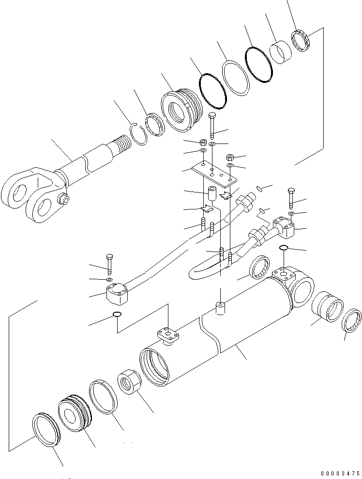 Схема запчастей Komatsu WA250PZ-6 - ГИДРОЦИЛИНДР ПОДЪЕМА (ВНУТР. ЧАСТИ) (Z-BAR)(№7-) ОСНОВН. КОМПОНЕНТЫ И РЕМКОМПЛЕКТЫ