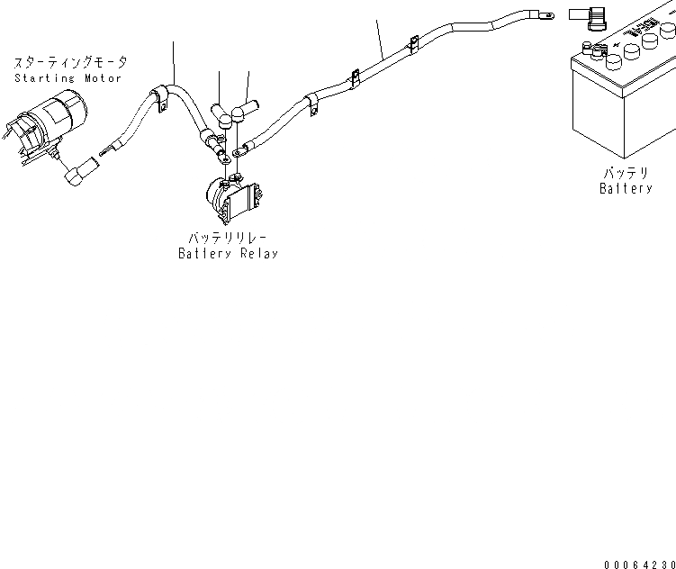 Схема запчастей Komatsu WA250PZ-6 - ЗАДН. Э/ПРОВОДКА (WIRE)(№7-) ЭЛЕКТРИКА