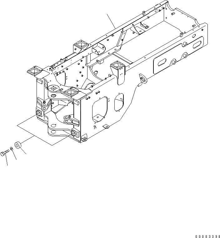 Схема запчастей Komatsu WA250PZ-6 - ЗАДН. РАМА (ДЛЯ ЕС)(№7-) ОСНОВНАЯ РАМА И ЕЕ ЧАСТИ