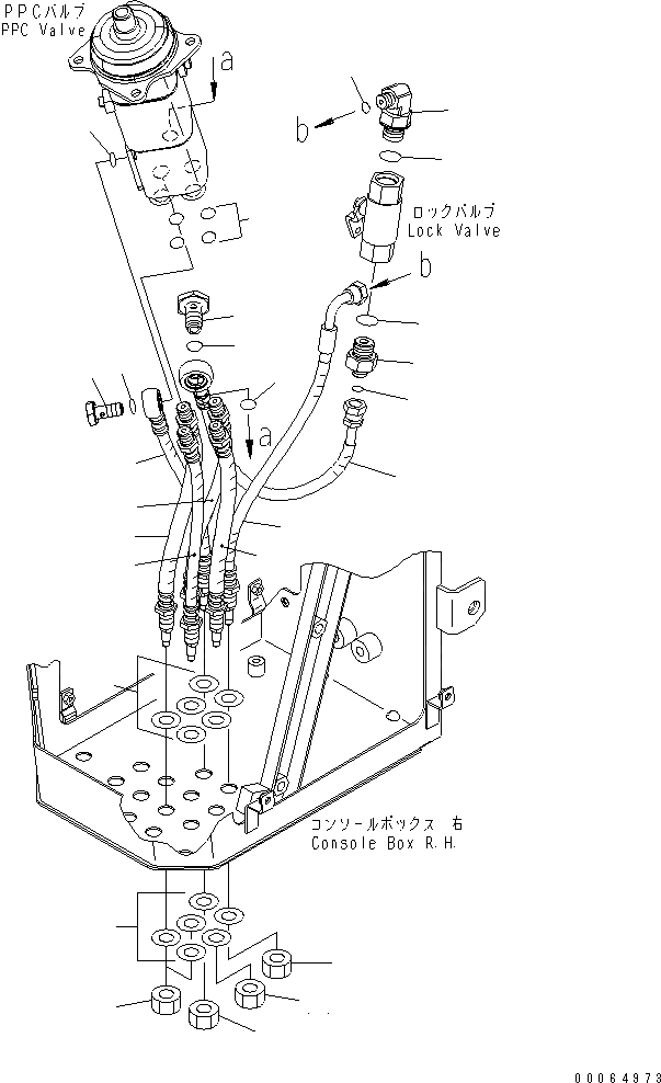 Схема запчастей Komatsu WA250PZ-6 - УПРАВЛЕНИЕ ПОГРУЗКОЙ (PPC ШЛАНГИ) (ДЛЯ MULTI FUNCTION MONO РЫЧАГ)(№7-) КАБИНА ОПЕРАТОРА И СИСТЕМА УПРАВЛЕНИЯ