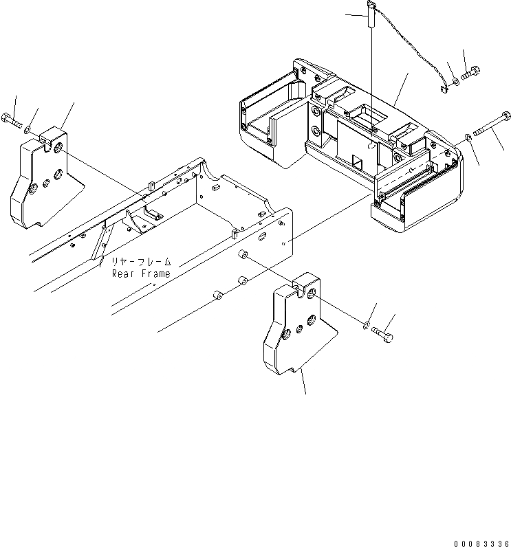 Схема запчастей Komatsu WA250PZ-6 - ПРОТИВОВЕС (ДОПОЛН. ВЕС) (ABLE - AVAIL ДЛЯ СОЕДИНИТ. УСТР-ВО) (ДЛЯ ЕС)(№7-) ЧАСТИ КОРПУСА