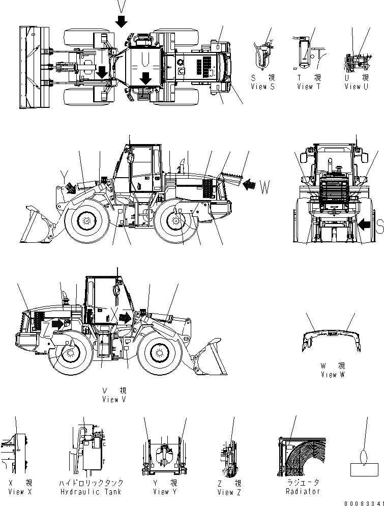 Схема запчастей Komatsu WA250PZ-6 - МАРКИРОВКА (АНГЛ.) (PICTORIAL)(№7-) МАРКИРОВКА