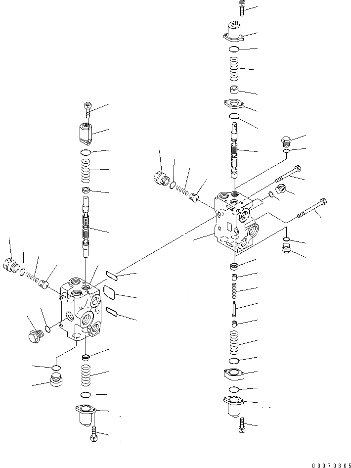 Схема запчастей Komatsu WA250PZ-6 - КОНТРОЛЬНЫЙ КЛАПАН (2-Х СЕЦИОНН.) (/)(№7-) ОСНОВН. КОМПОНЕНТЫ И РЕМКОМПЛЕКТЫ