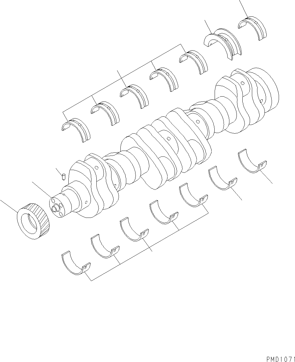 Схема запчастей Komatsu WA250PT-5 - КОЛЕНВАЛ AA ДВИГАТЕЛЬ