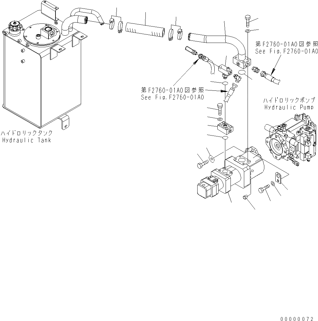 Схема запчастей Komatsu WA250PT-5 - ГИДР. НАСОС. H ГИДРАВЛИКА